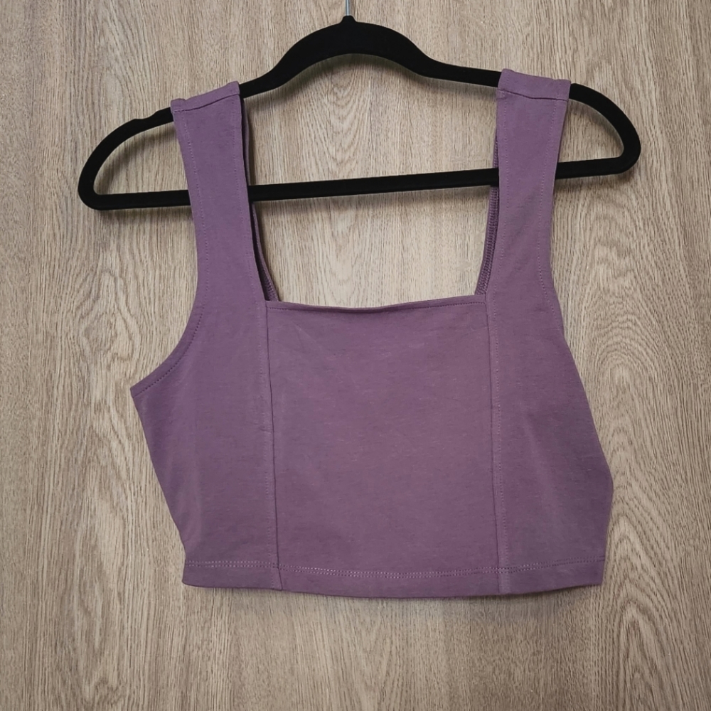 NWOT Asos Design Purple Square Neck Crop Tank 8